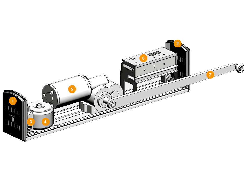 Конструкция привода для распашных дверей AD-Swing